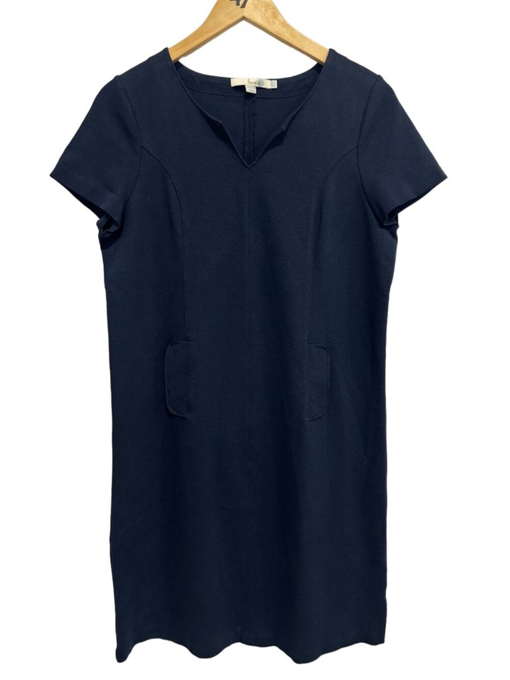 Boden Dress Size 10 Roma Ponte Jersey Knit Short Sleeve Navy Blue Career Preppy